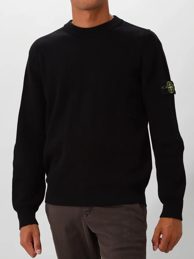 Stone Island Gebreide Trui Zwart