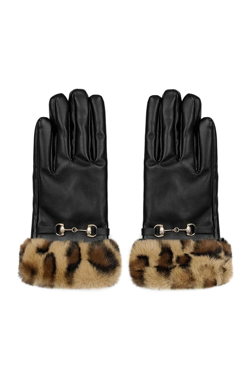 Handschoenen Fluffy Cheetah Shine