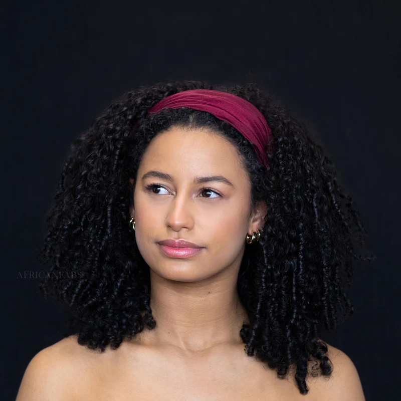 Bordeaux Haarband / Hoofdband - Stretch Stof - Yoga / Sport / Casual - Unisex Volwassenen