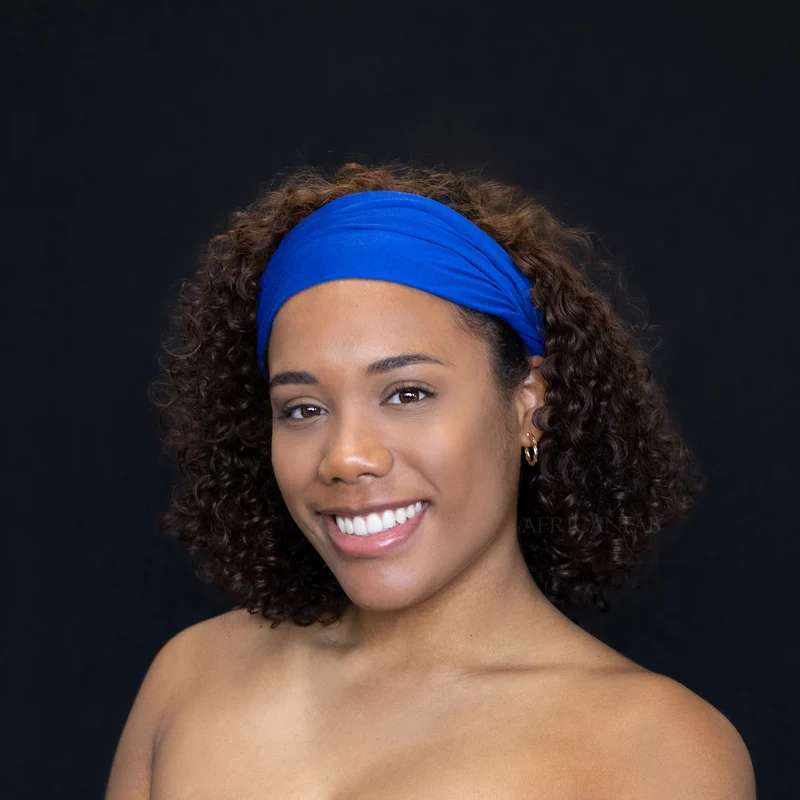 Blauwe Haarband / Hoofdband - Stretch Stof - Yoga / Sport / Casual - Unisex Volwassenen