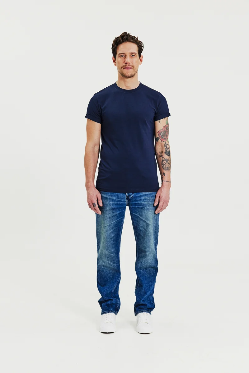 Roll-Up Tee Dark Navy
