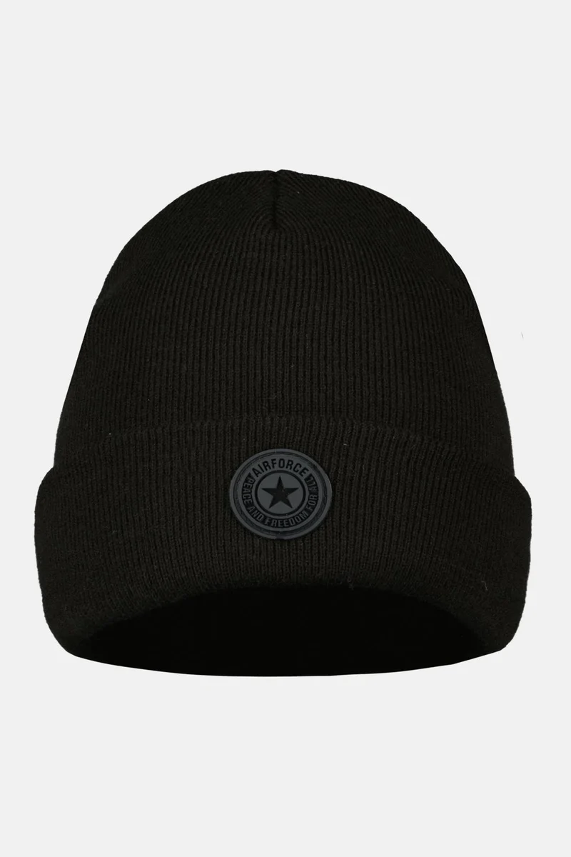 AIRFORCE MUTS BONNET SMALL LOGO ZWART