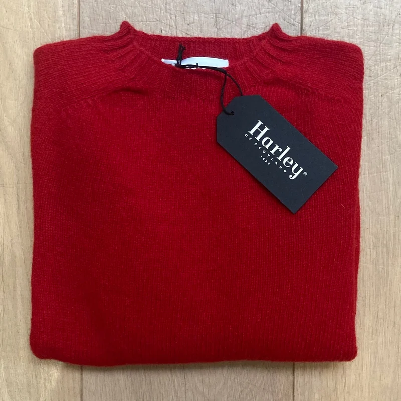 Harley of Scotland Shetland Trui Dames | Cardinal