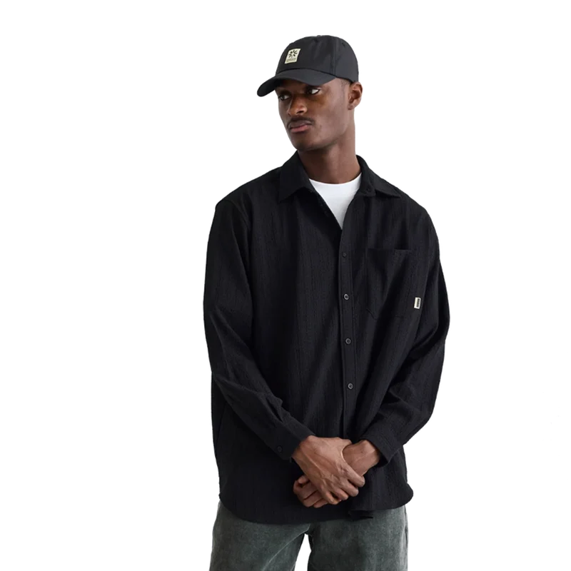 Wbyuzo Struck Shirt Black
