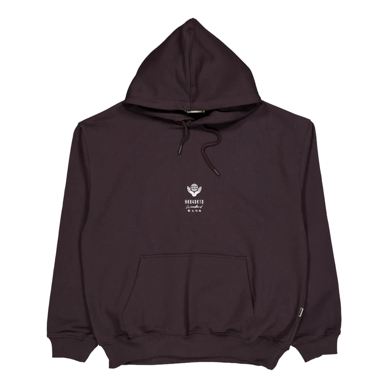 Wbpope Globe Hoodie Chocolate Brown