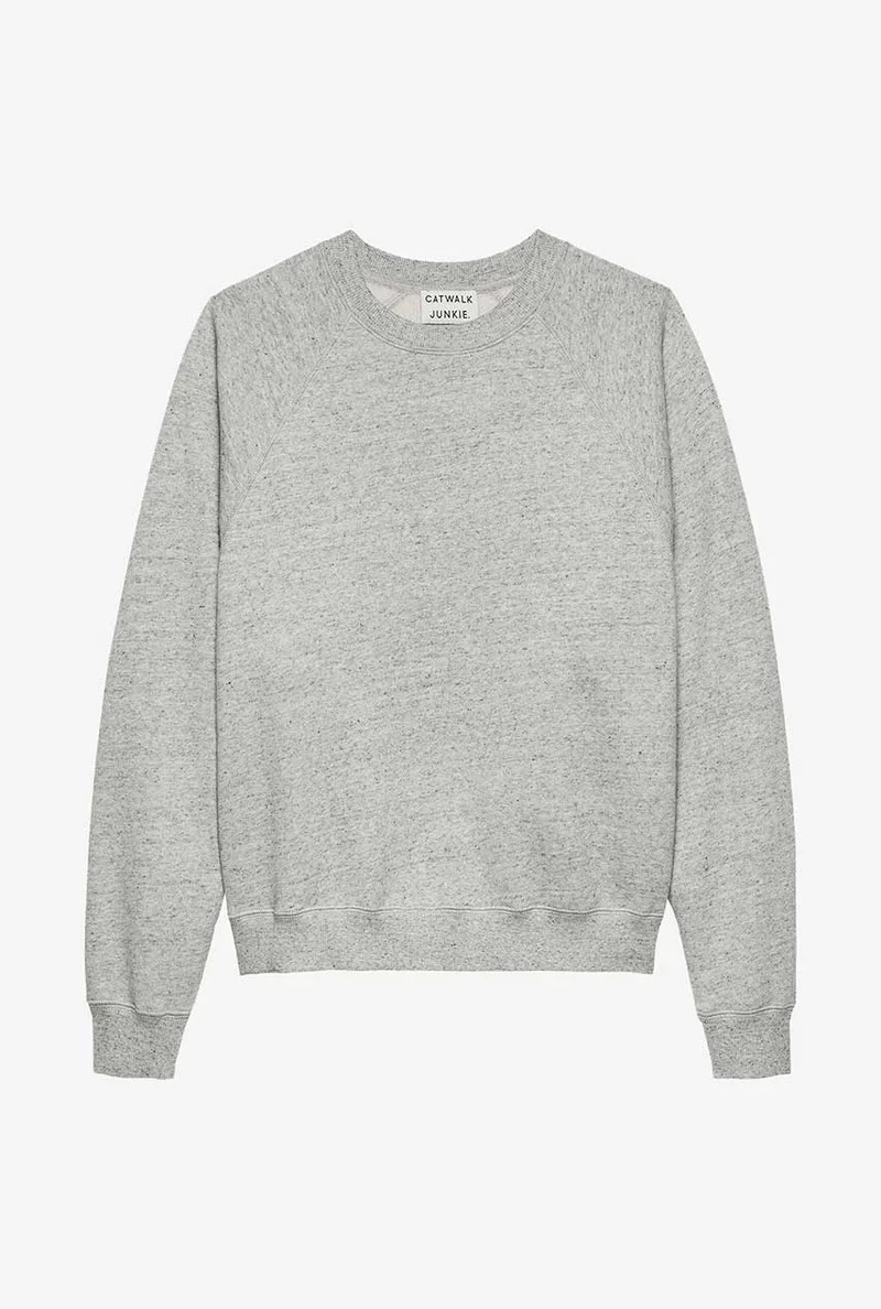 Lichtgrijze raglan sweater