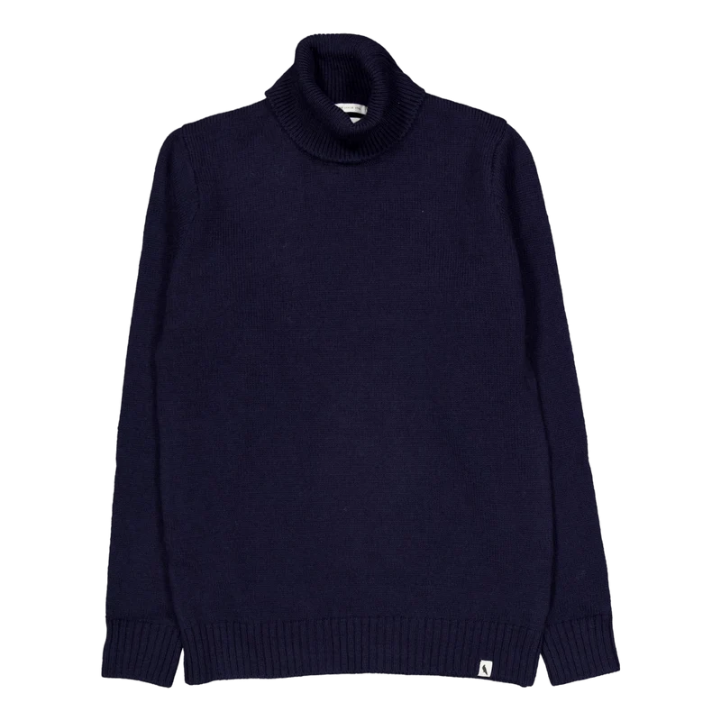 Polo Neck Jumper Navy