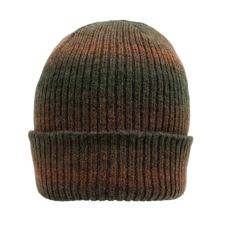 Dames Geribbelde Breimuts met Ombre Patroon