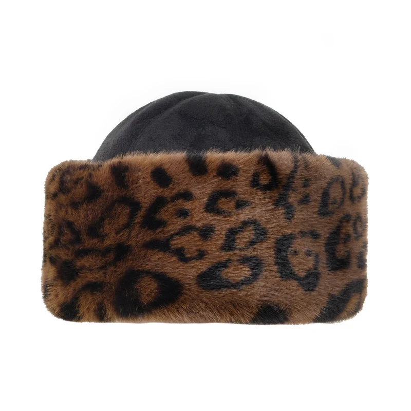Vrouwen Faux Suède Hoed met Faux Bont Rand