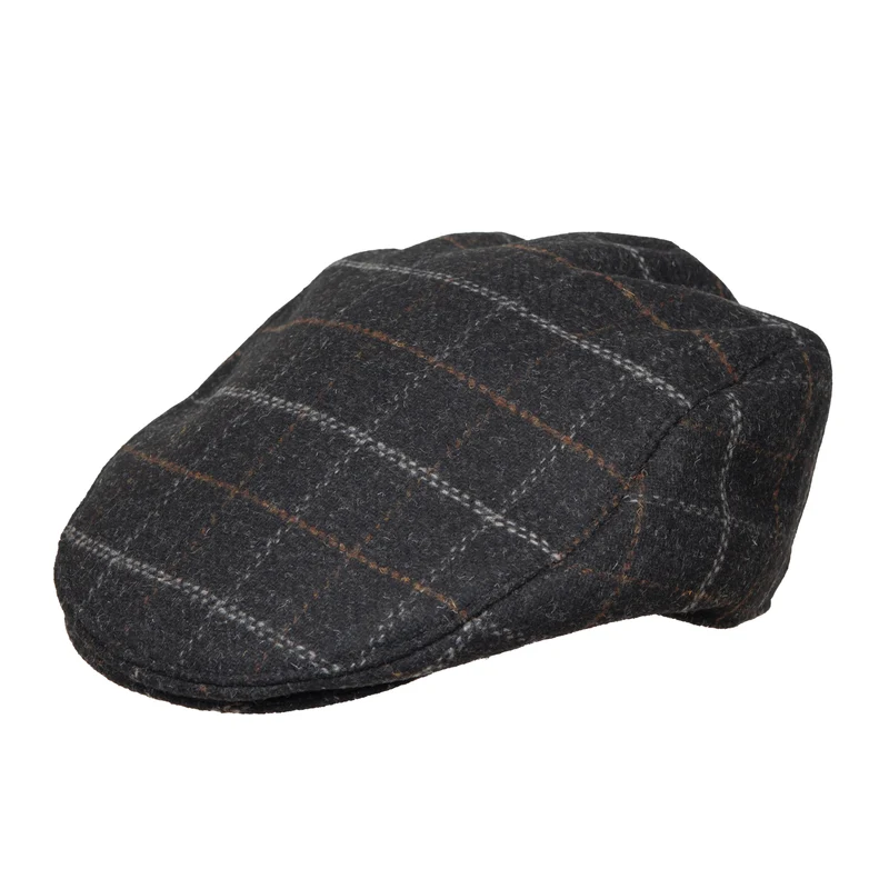 Heren Windowpane Ruit Tweed Platte Pet