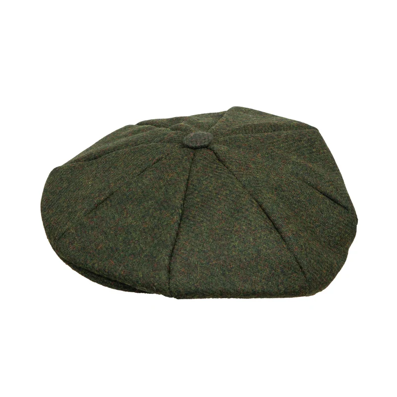 Heren Abraham Moon Effen Tweed Newsboy Cap