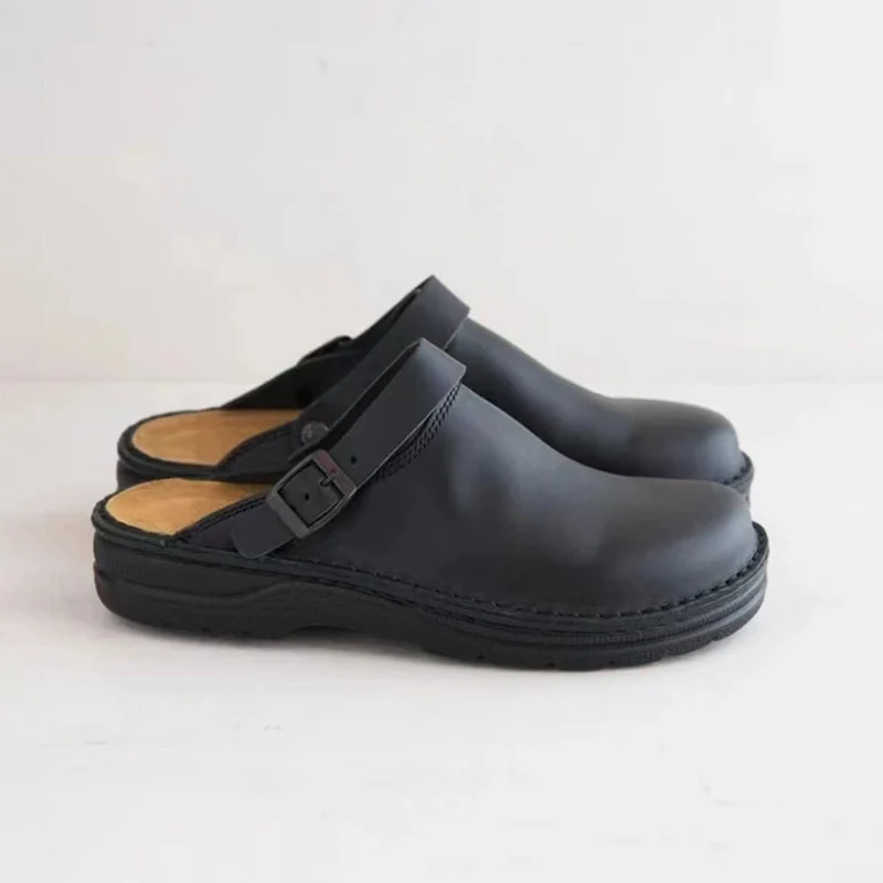 Leren Heren Slippers met Antislipzool