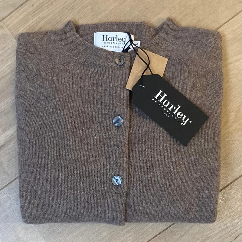 Harley of Scotland Shetland Kort Vest Dames | Tundra