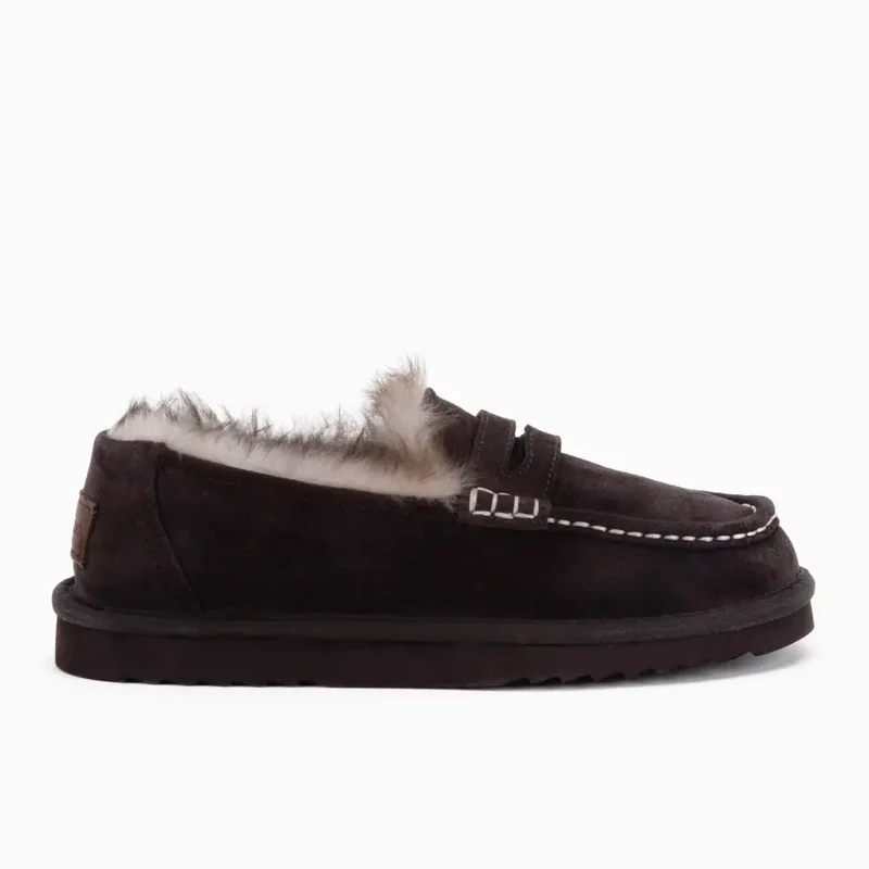 Mildura Dames Suède Loafer Tw Choco