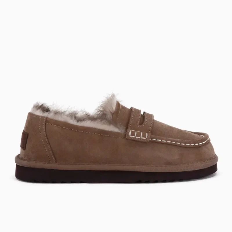Mildura Dames Suède Loafer Tw Mud Choco