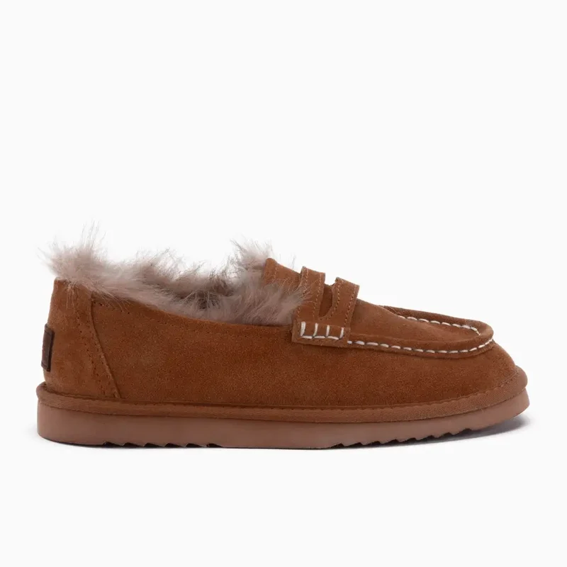 Mildura Dames Suède Loafer Tw Cognac