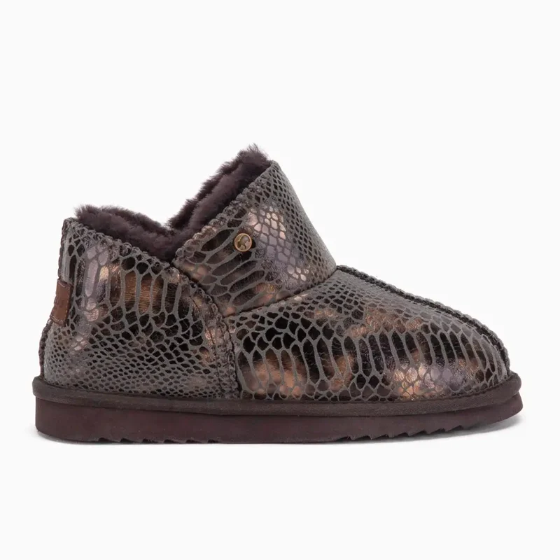 Willow Dames Suède Print Snake Choco