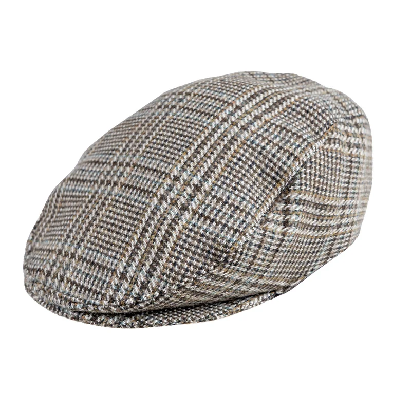 Herenplatte pet van Glen-check-tweed