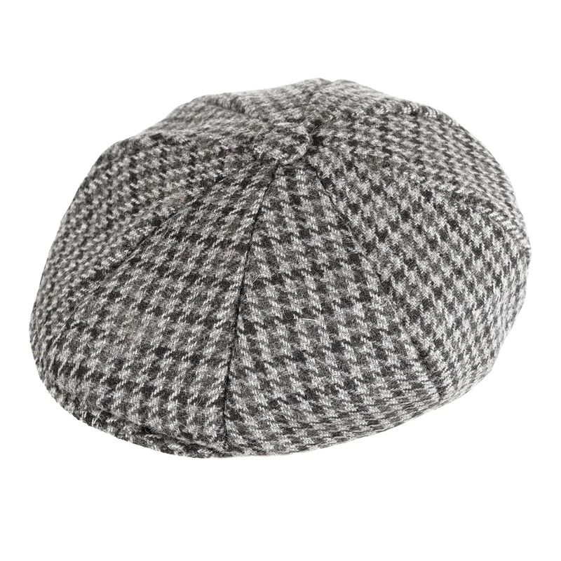 Herenpet van pied-de-poule-tweed