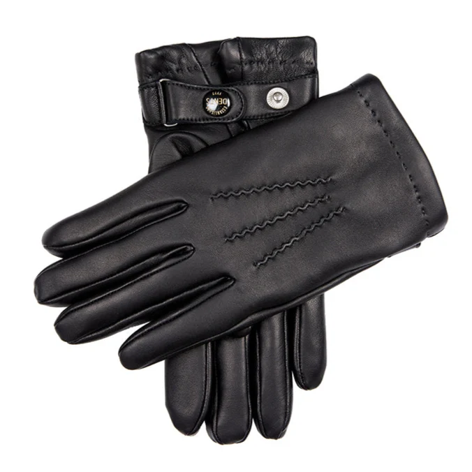 Heritage Three-Point Cashmere-gevoerde lederen herenhandschoenen