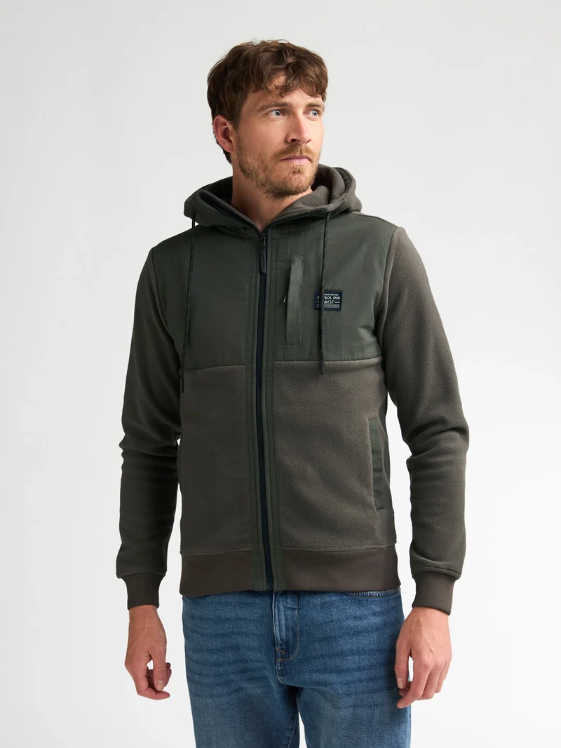 Hybrid fleece vest elmwood