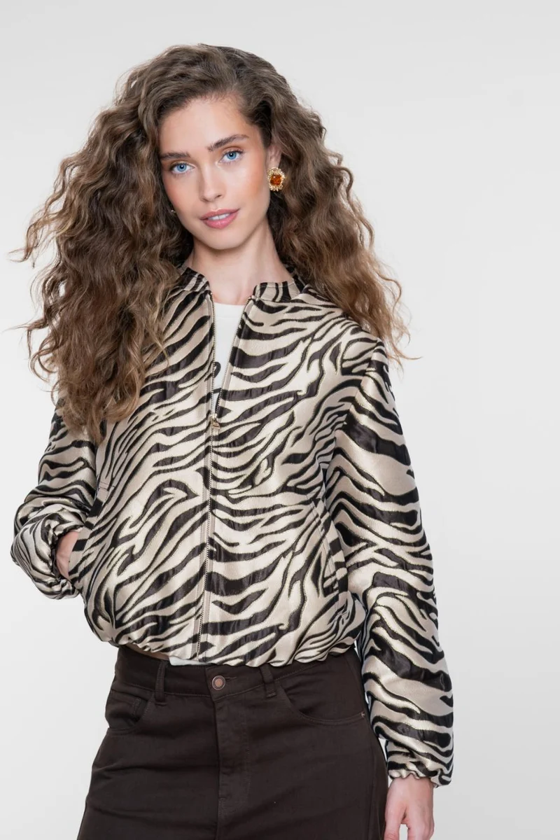 Jacket jacquard zebra