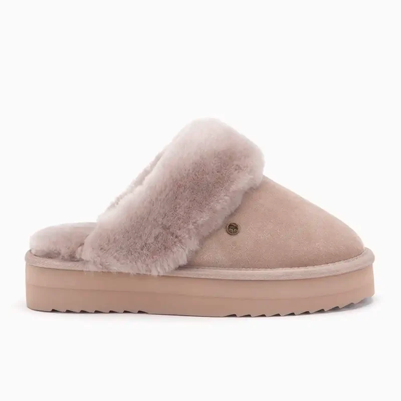 Flurry Dames Suède Plateau Taupe