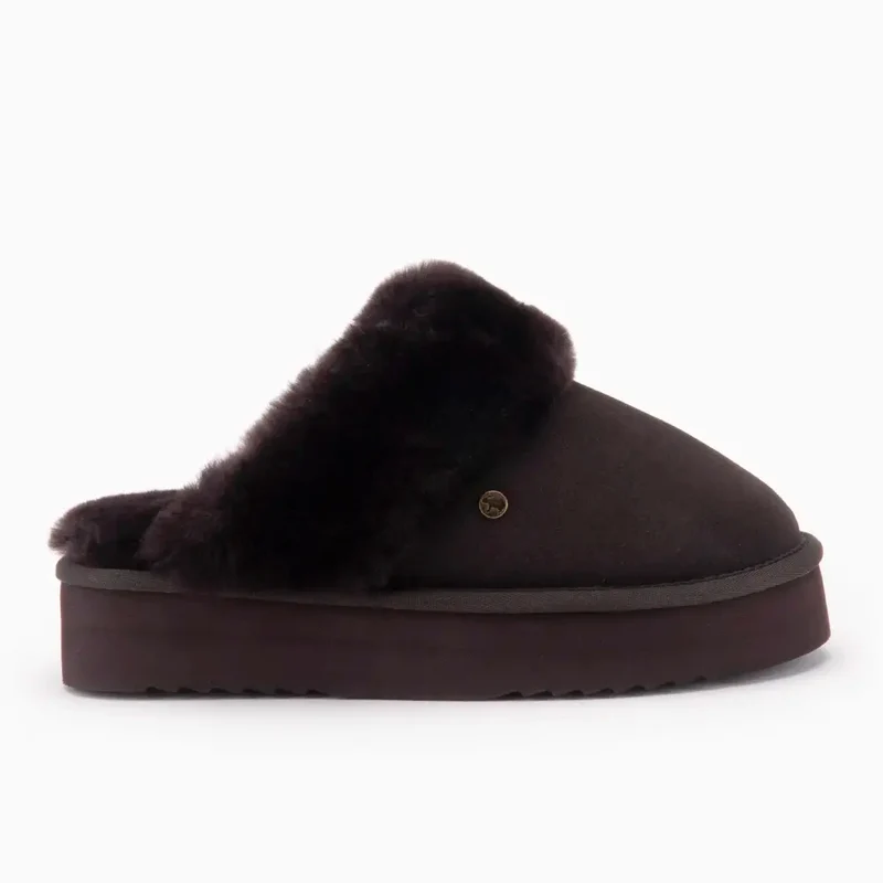 Flurry Dames Suède Plateau Choco