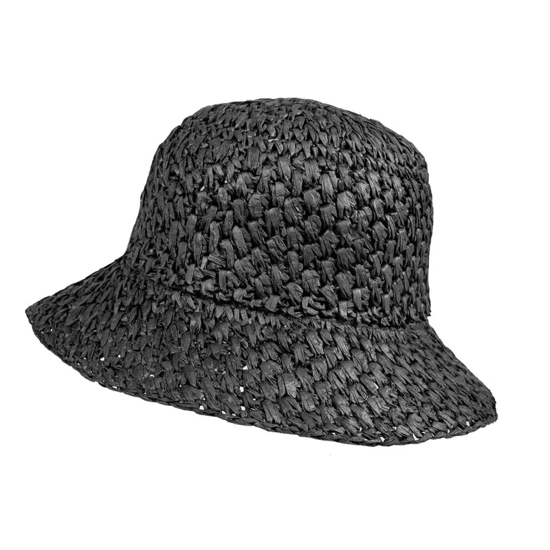 Dames strooien bucket hat