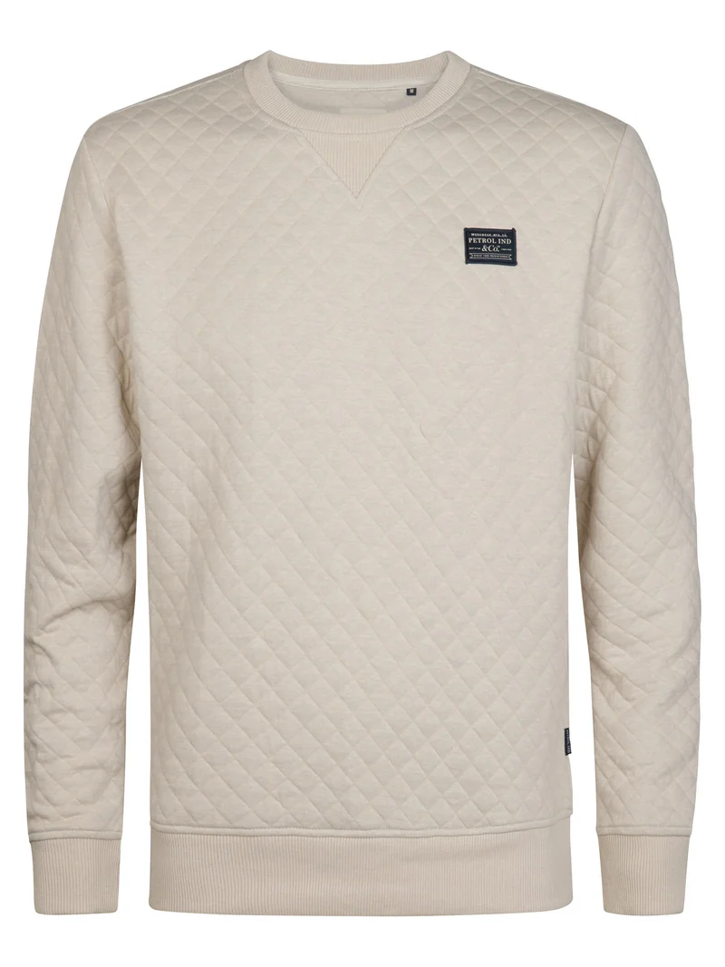 Gemêleerde sweater met ronde hals stonewall