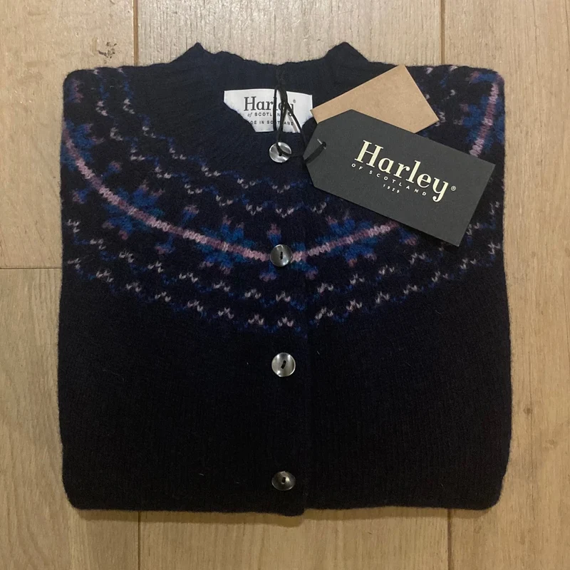 Harley of Scotland Fair Isle Vest | Navy
