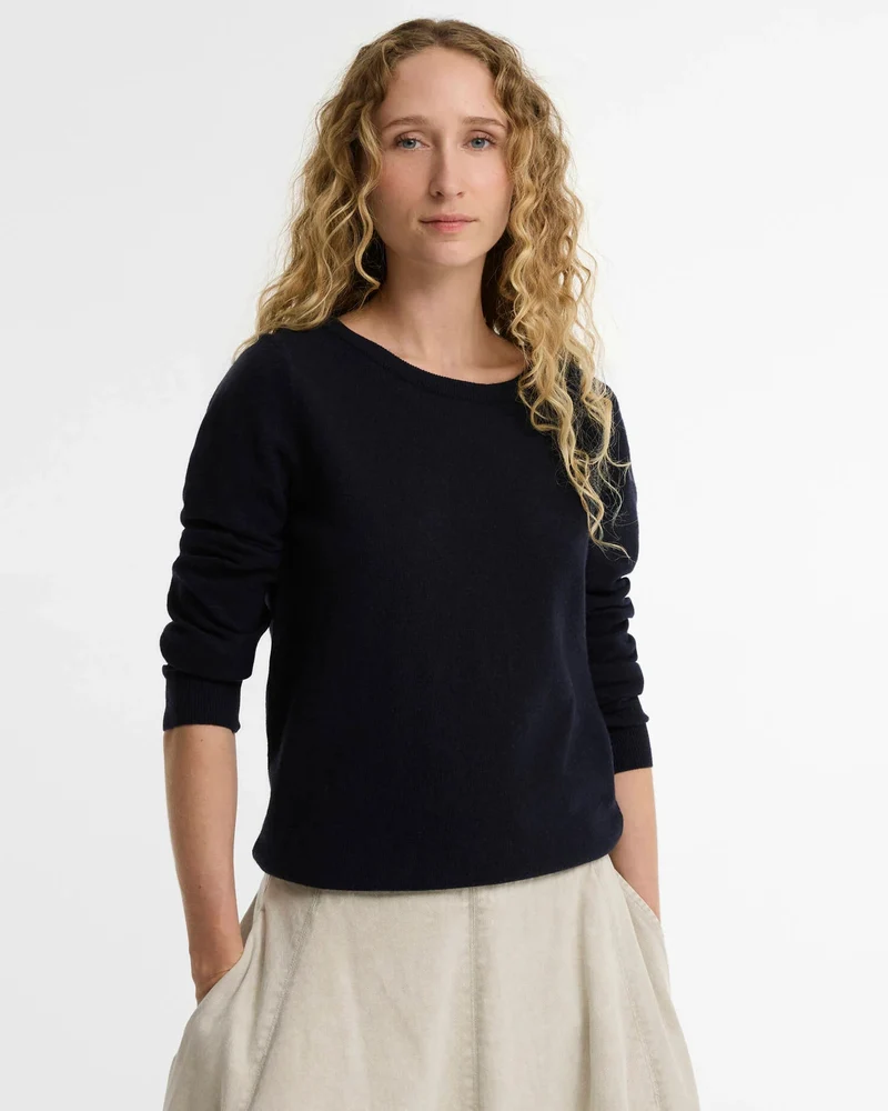 Barbour Dames | Pendle Crew Neck Jumper | Navy