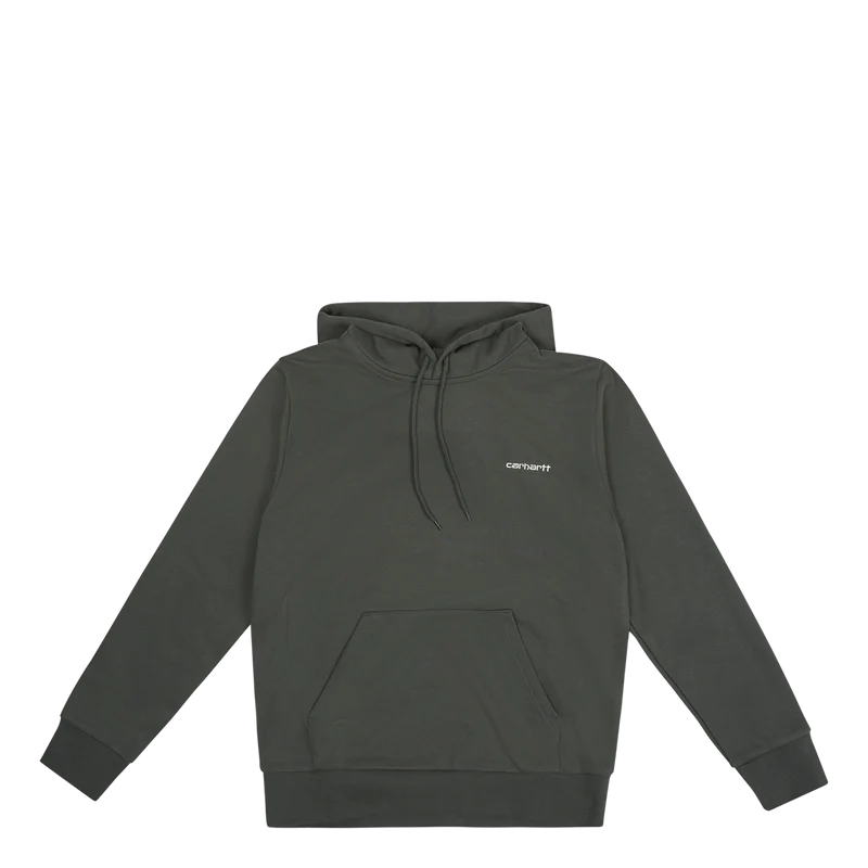 Hooded Script Embroidery Sweat Hemlock