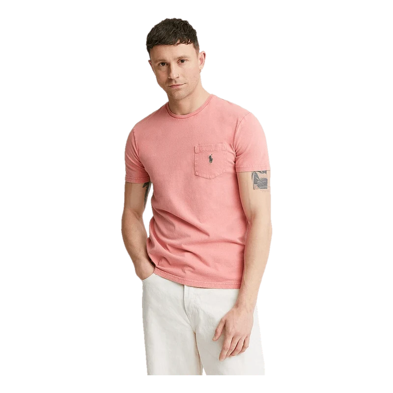 Polo Ralph Lauren Custom Slim Cotton-Linen Pocket T-Shirt