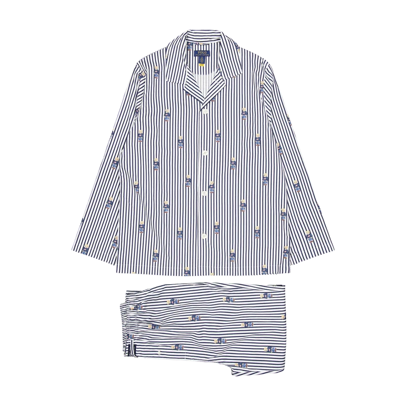 Polo Ralph Lauren Cotton Sleep Set 005 Stripe Bear