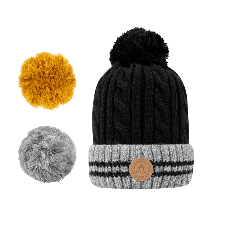 Beanie Creamy Gin New Black