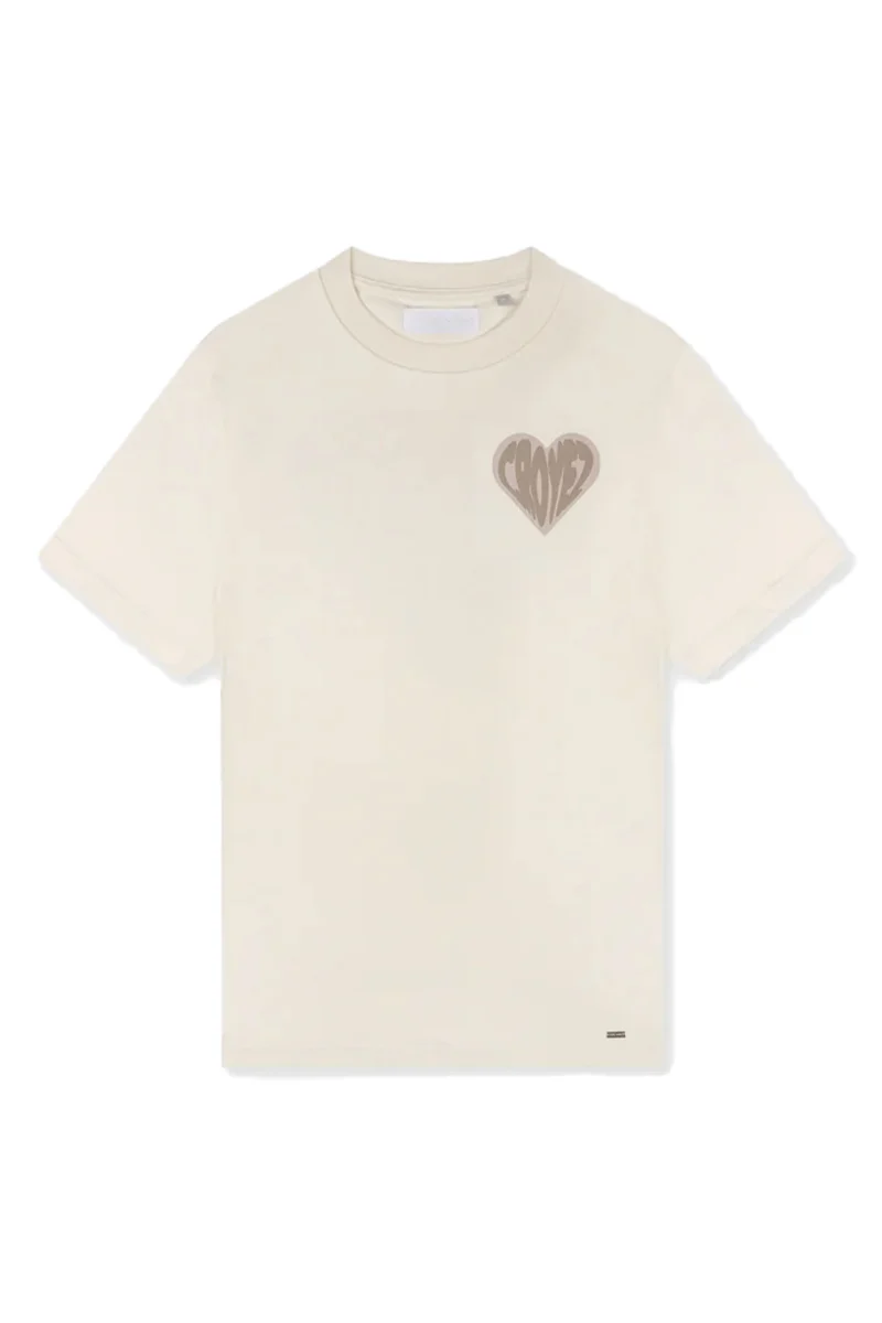 CROYEZ T-SHIRT CROYEZ PUFFED HEART T-SHIRT BEIGE