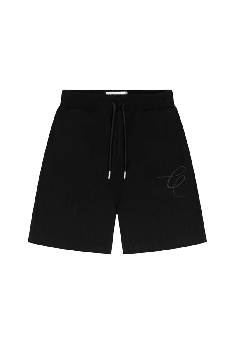 CROYEZ SHORT CROYEZ RIBBED SHORTS ZWART
