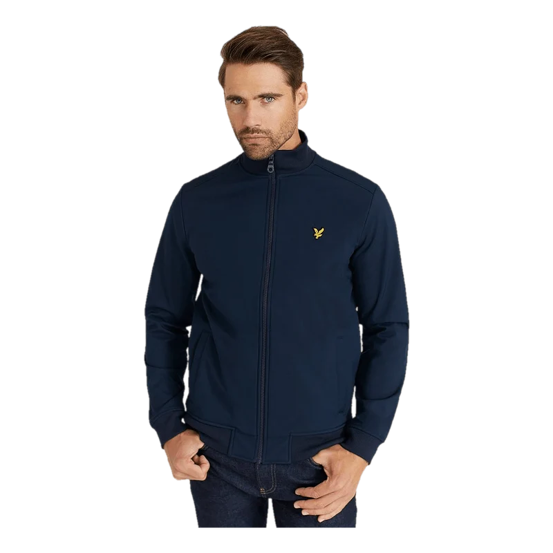 Lyle & Scott Zip Through Funnel Neck Soft S Dark