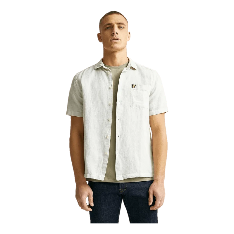 Lyle & Scott Ss Washed Oxford Linen Shirt