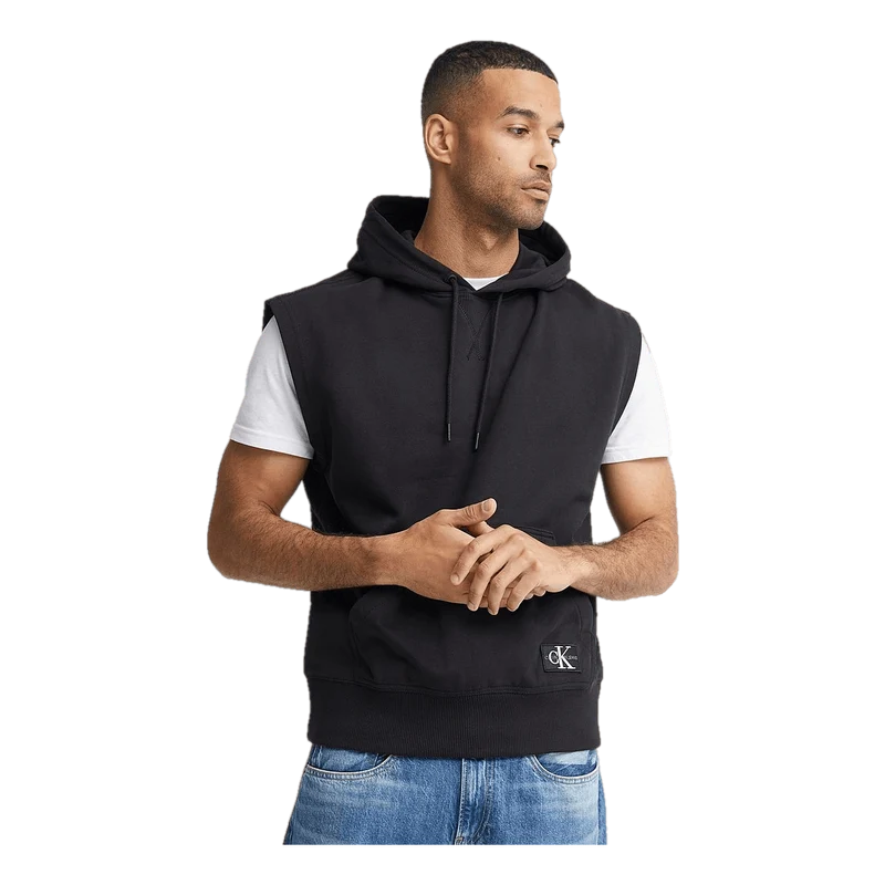 Calvin Klein Monogram Badge Sleeveless Hood Beh