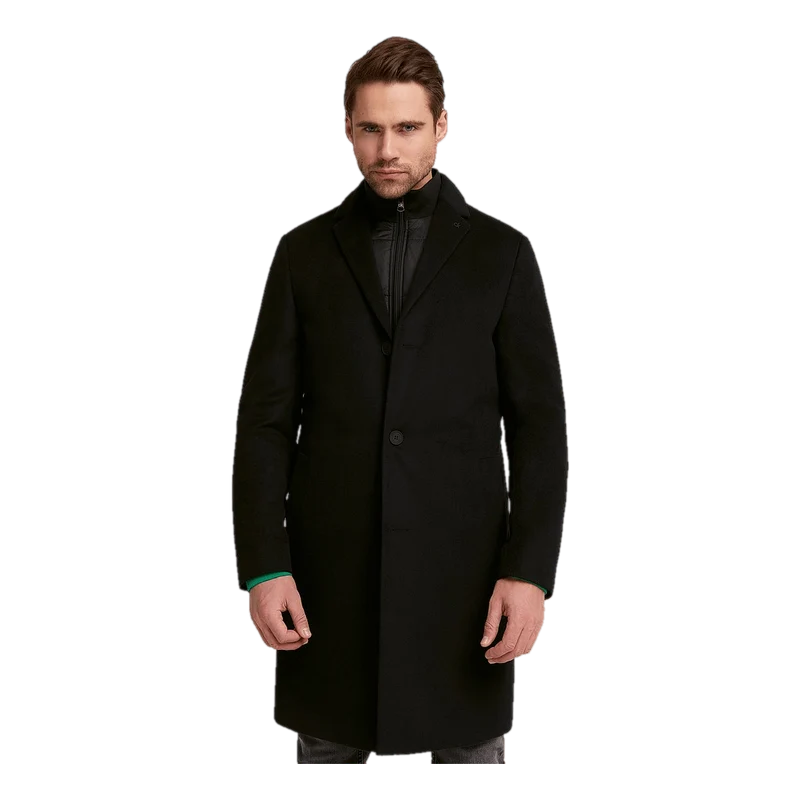 Calvin Klein Wool Melton Coat With Vest Ck