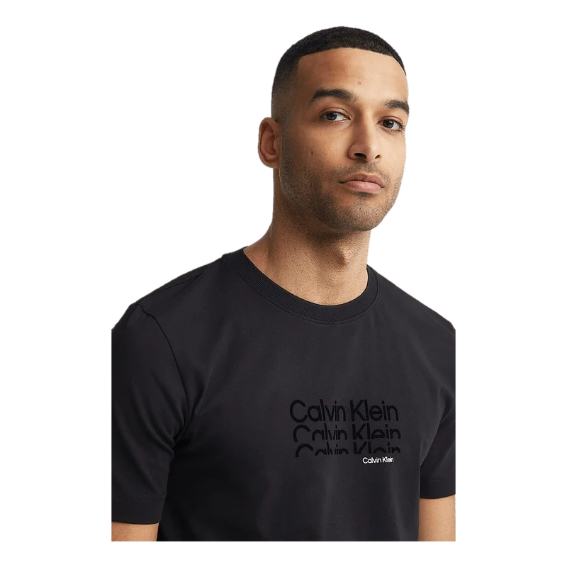 Calvin Klein Triple Logo Flock T-shirt Ck