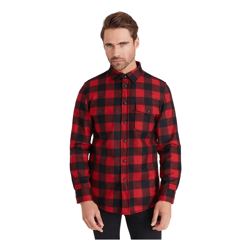 Alaskan Melton Wool Overshirt Red Buffalo