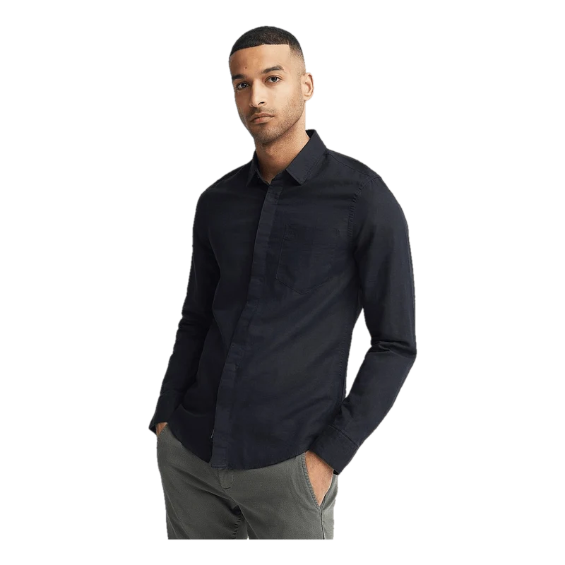 Calvin Klein Cotton Linen Chest Pocket Shir Ck