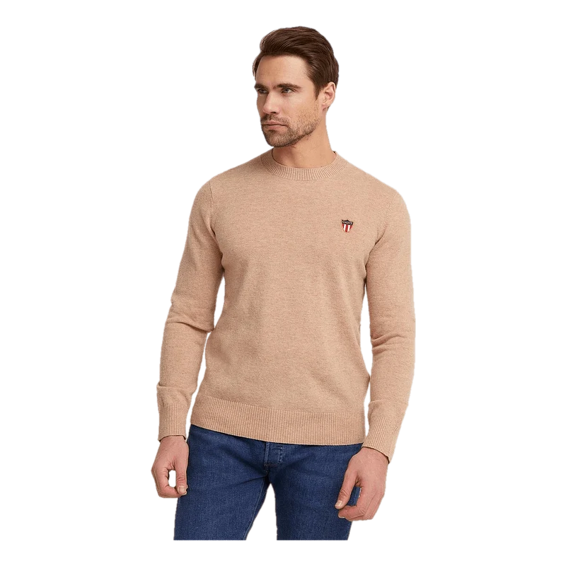 D1. Gant Banner Shield C-neck Khaki Mel