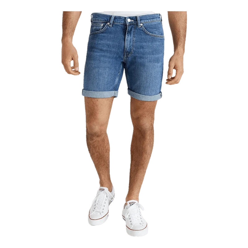 D1. Regular Gant Jeans Shorts Semi Light Indigo Worn