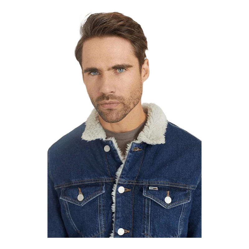 Tommy Hilfiger Rglr Sherpa Trkr Jckt Be551 Db Denim Dark
