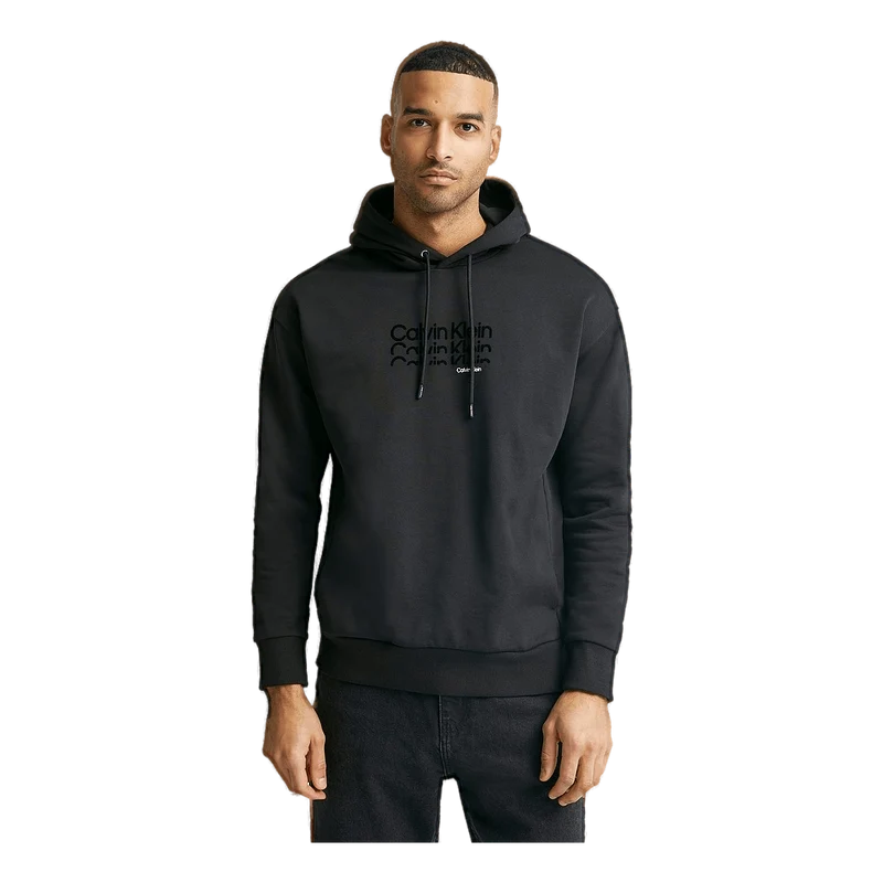 Calvin Klein Triple Logo Flock Comfort Hood Ck