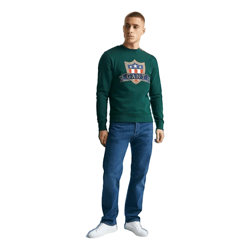 D1. Gant Banner Shield C-neck Tartan